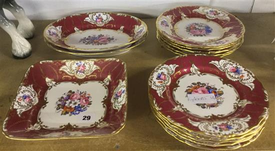 Staffordshire part dessert set